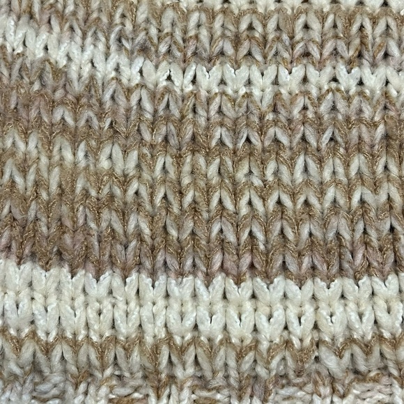 American Eagle Open Front Cardigan Sweater Size XS Beige Striped Cozy Warm Comfy - Picture 4 of 6